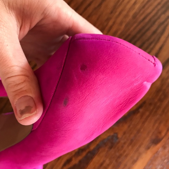 BCBGeneration Jaze D’Orsay Suede Hot Pink Heels - Picture 4 of 8